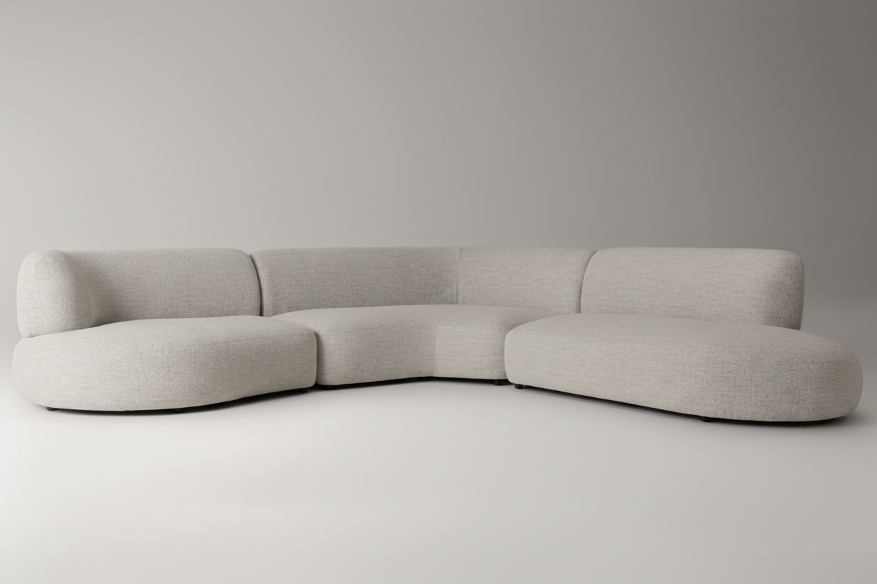 CURVE SOFA MILANO IVORY