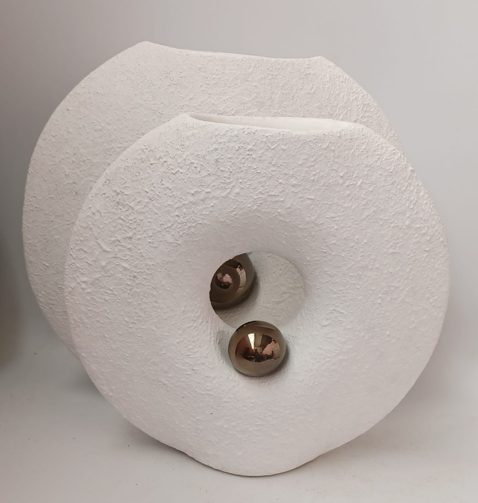 TWO PIECE MOON EYE VASE SET